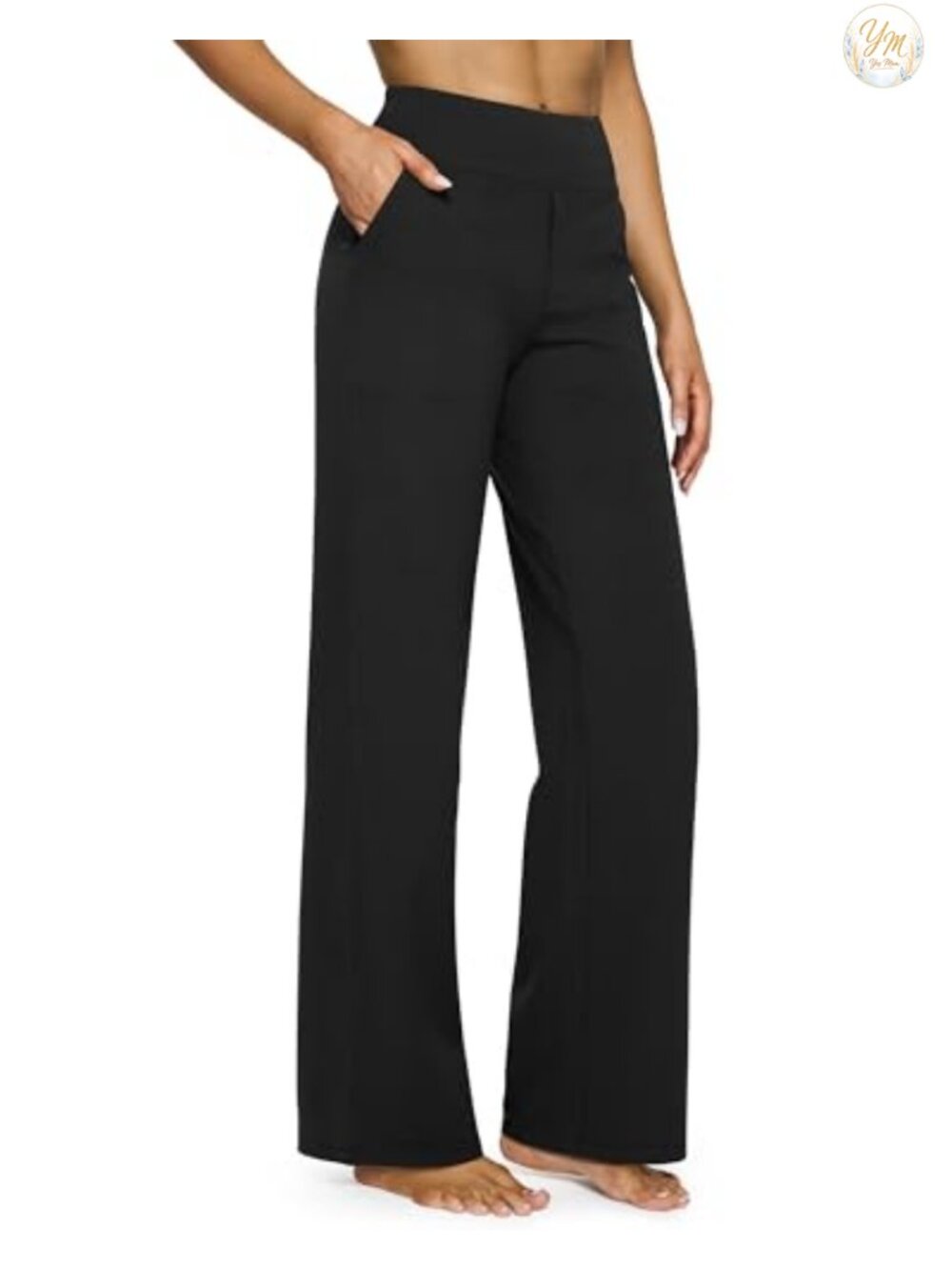 High Waisted Wide Leg Yoga Pants with Pockets Women's Athletic Lounge